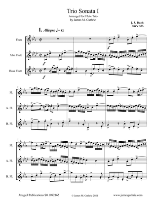 BACH: Trio Sonata No. 1 BWV 525 for Flute Trio