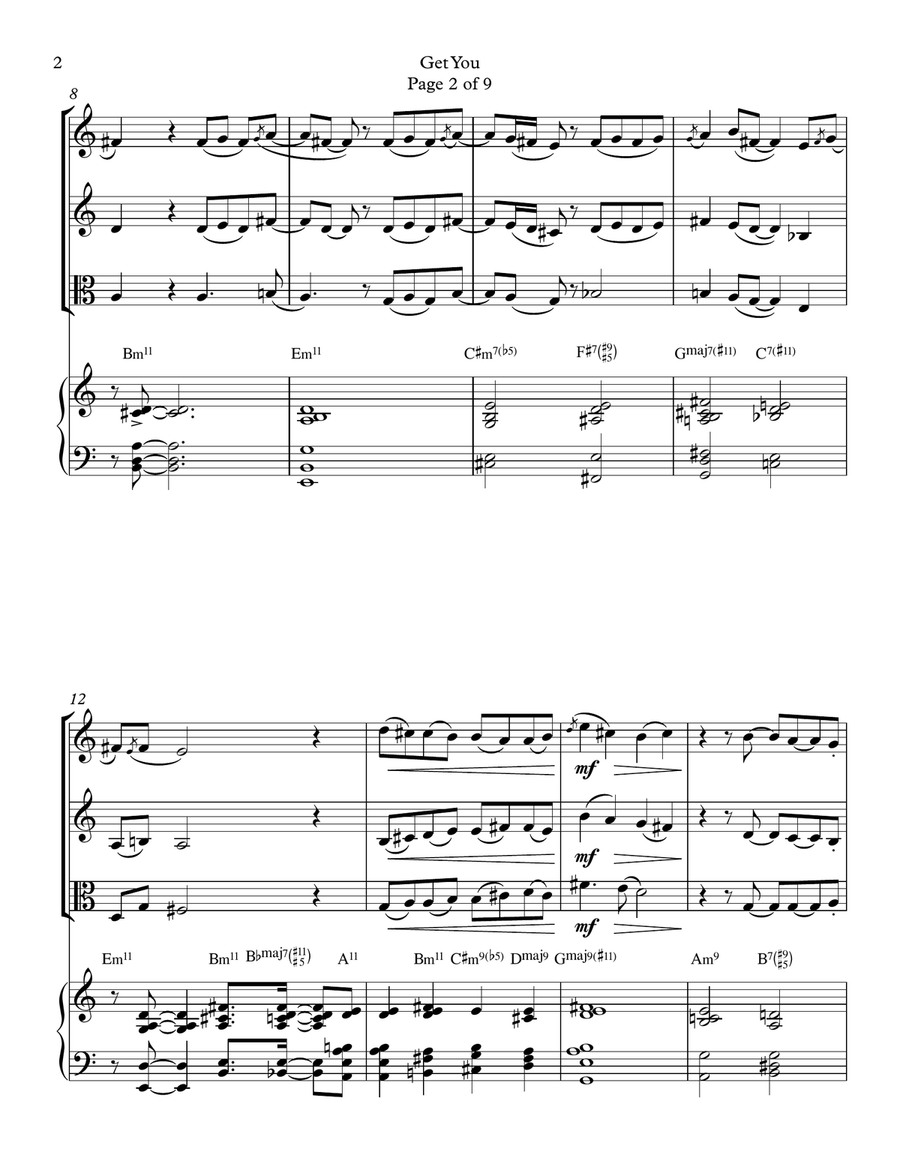 Get You Get You Small Ensemble scores gallery preview page 2