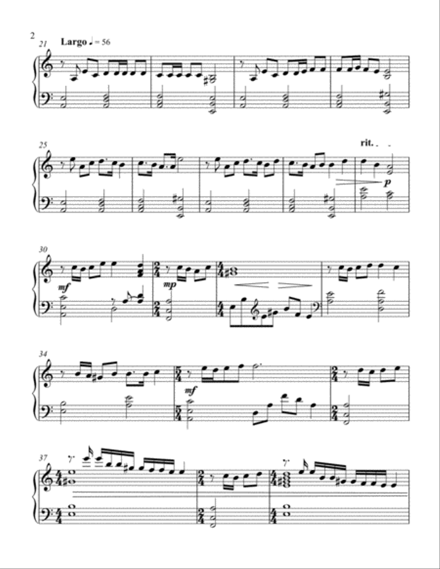 SUNRISE--A Gift of a New Day Piano Solo scores gallery preview page 2