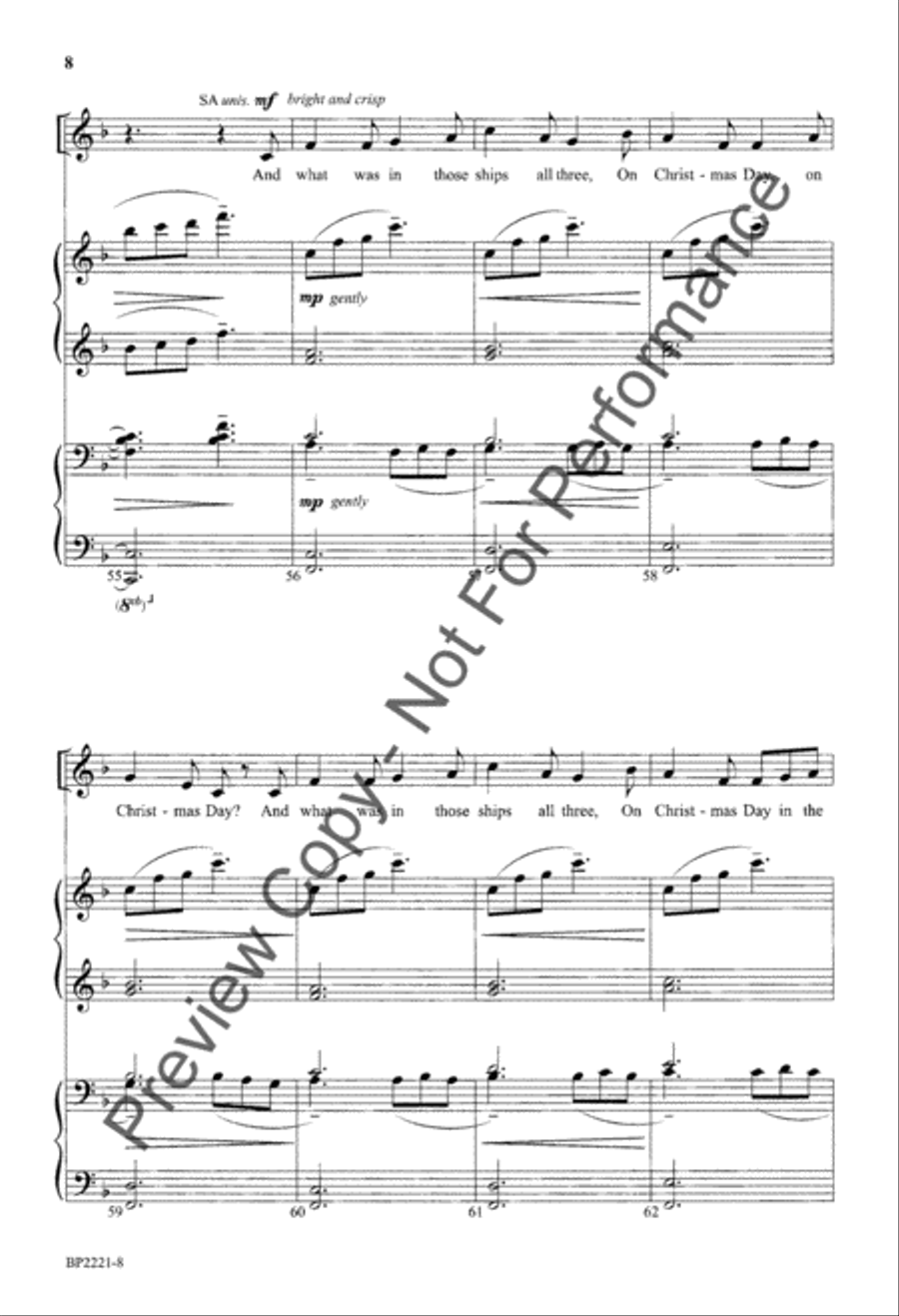 I Saw Three Ships - Hudson 4-Part scores gallery preview page 9