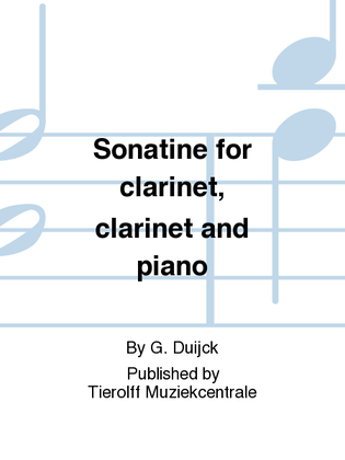 Book cover for Sonatine For Clarinet And Piano