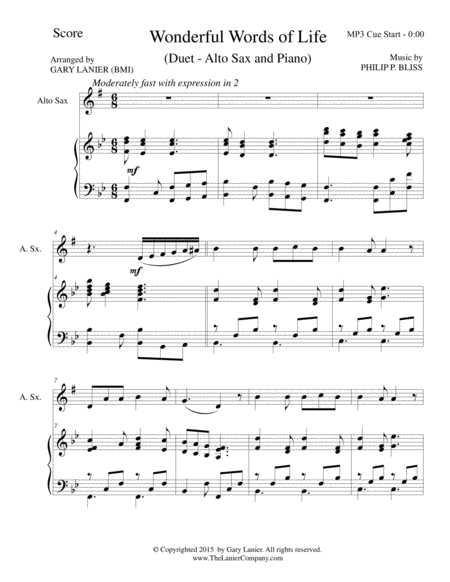 3 HYMNS OF ENCOURAGEMENT (for Alto Sax and Piano with Score/Parts) image number null