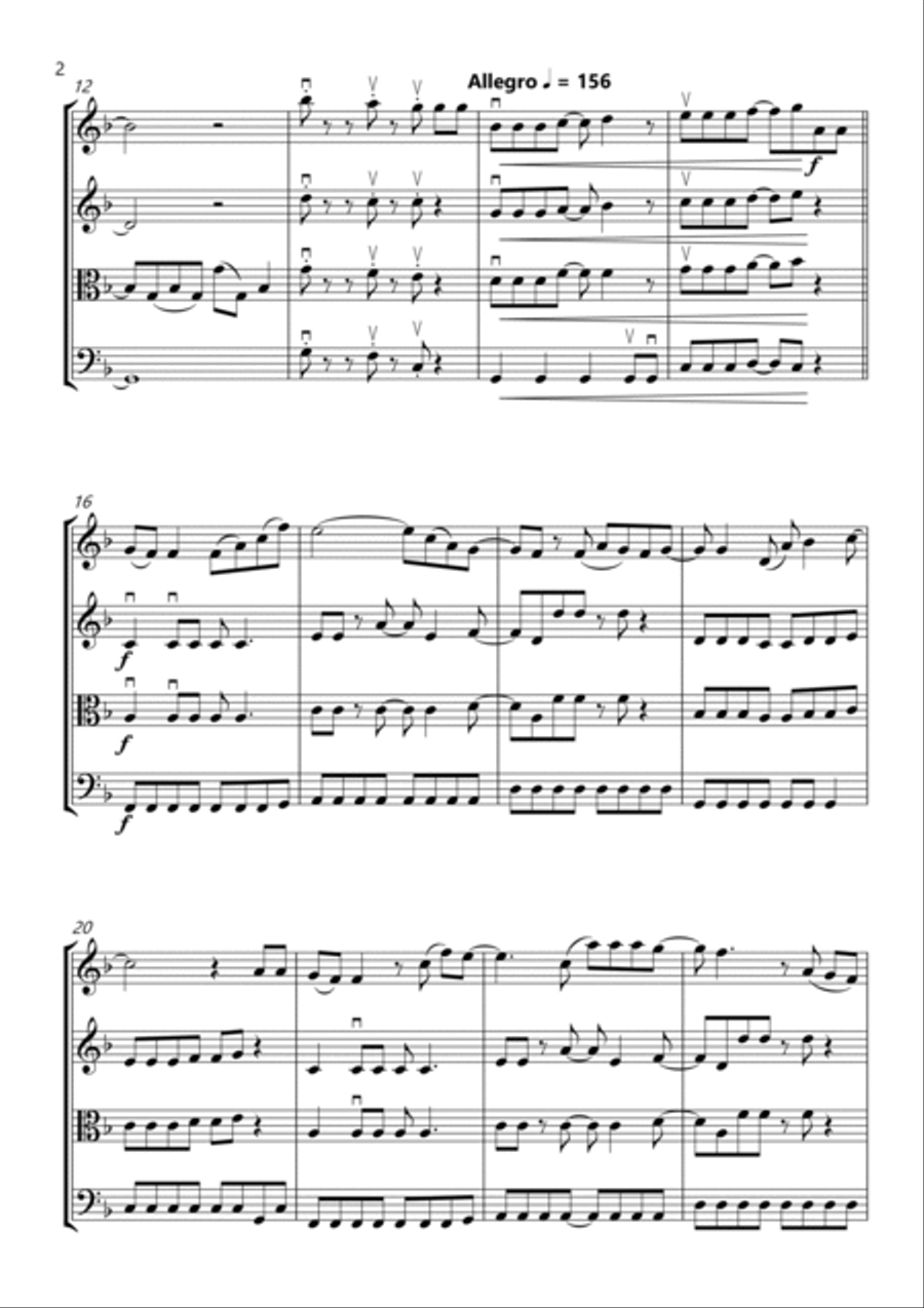 Don't Stop Me Now String Quartet scores gallery preview page 2