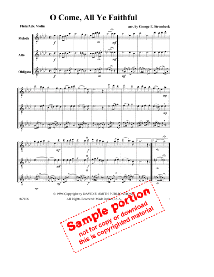 Hymns For Multiple Instruments- Vol. II, Bk2- Flute/Adv. Violin Large Ensemble scores gallery preview page 2