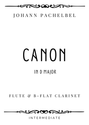 Pachelbel - Canon in D Major for Flute & Clarinet - Intermediate