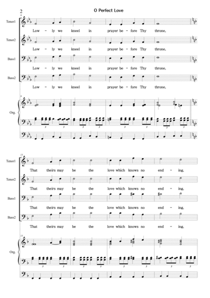 O Perfect Love(for Men's Choir and Organ) image number null