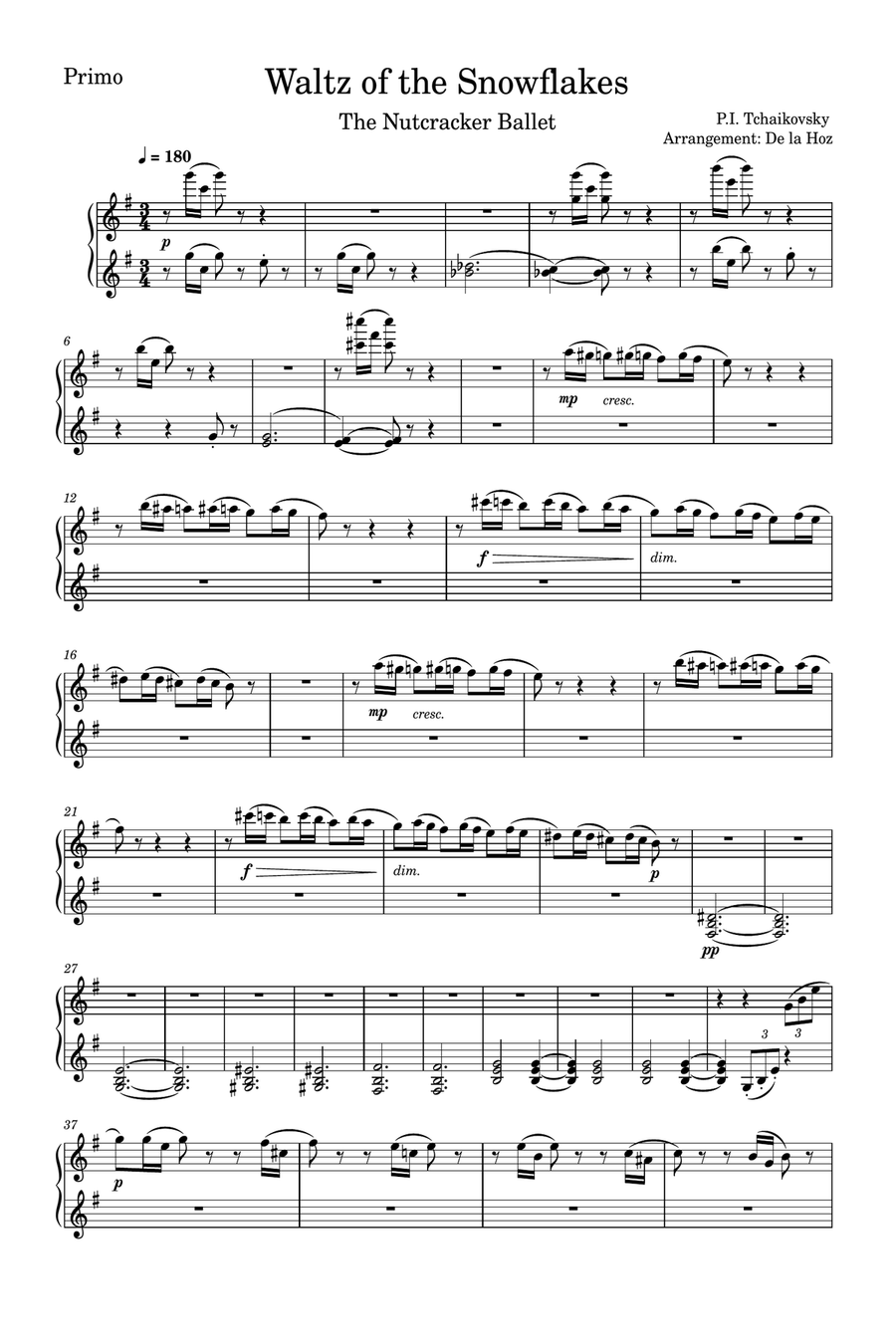 Waltz of the Snowflakes (Nutcracker Ballet Act I) Chamber Music scores gallery preview page 3