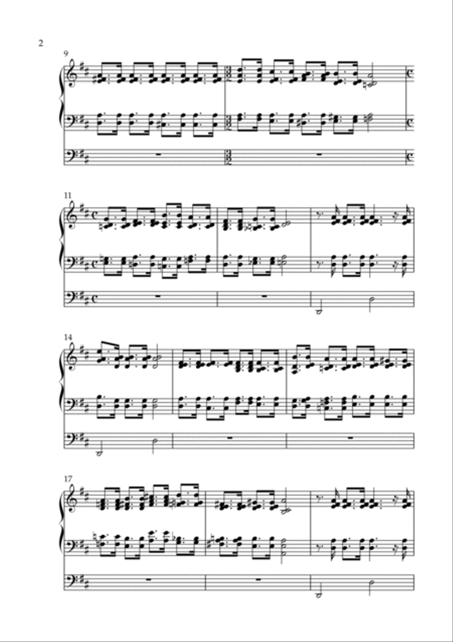 Processional on Lauda Anima, Op. 213 (Organ Solo) by Vidas Pinkevicius Organ Solo scores gallery preview page 2