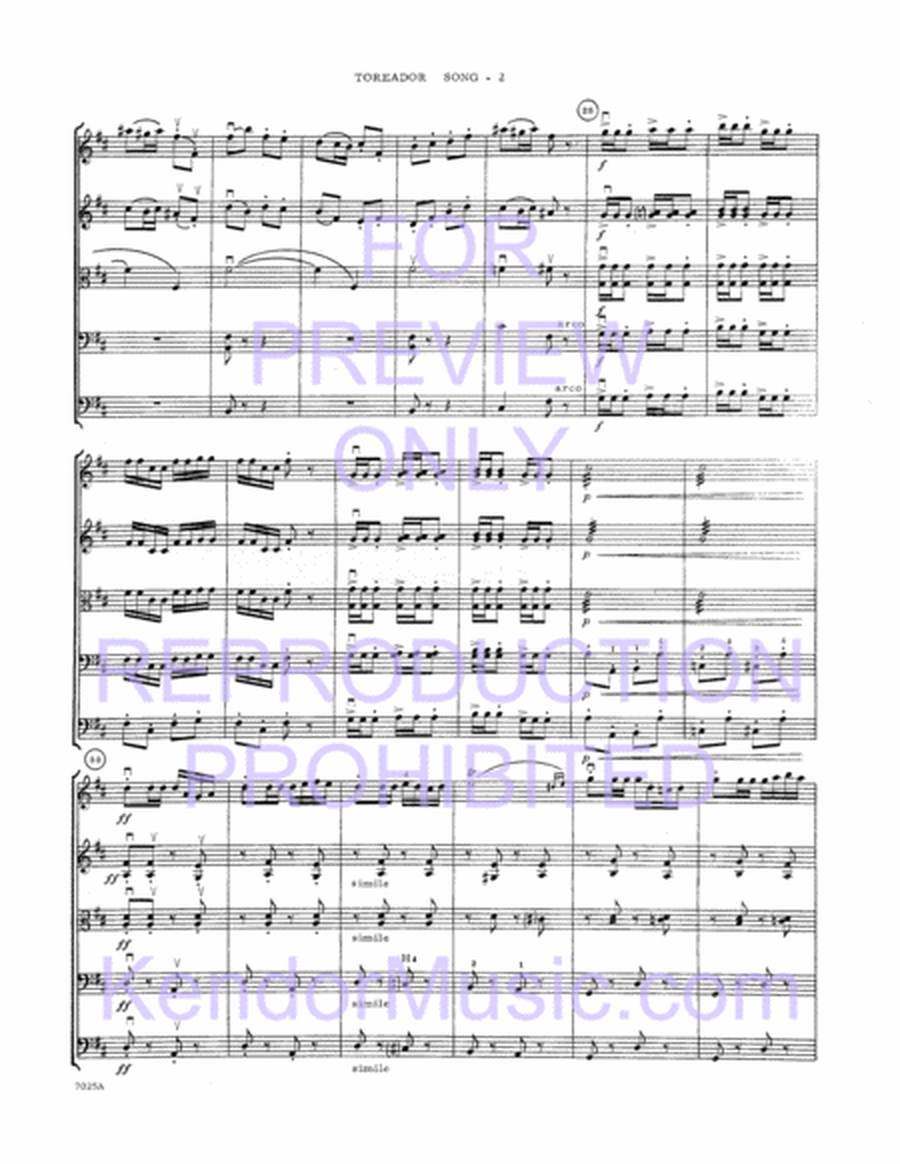Toreador Song, The (from Carmen, Suite #1)