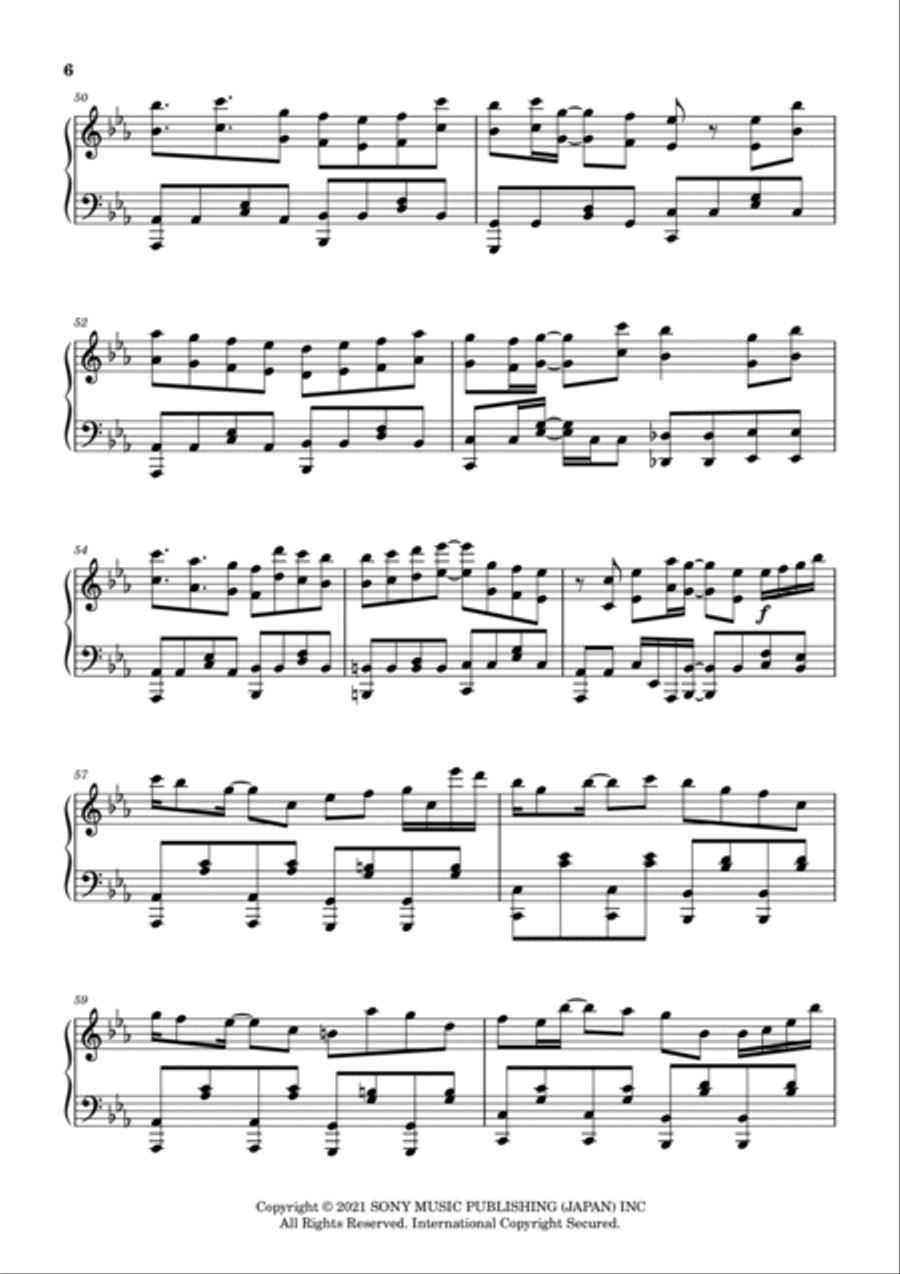 Yoruni Kakeru Yoruni Kakeru Piano Solo scores gallery preview page 6