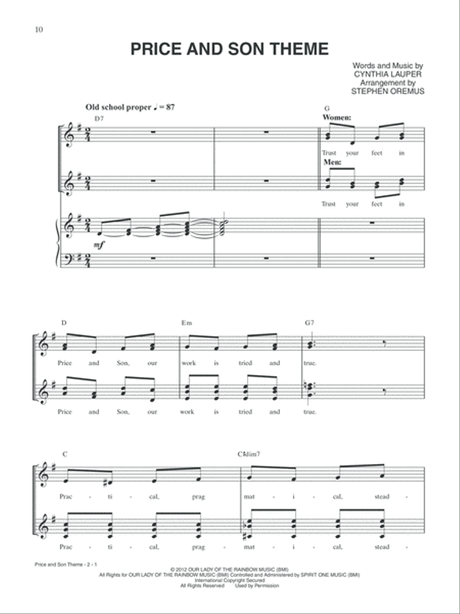 Kinky Boots -- Sheet Music from the Broadway Musical Piano, Vocal, Guitar scores gallery preview page 4
