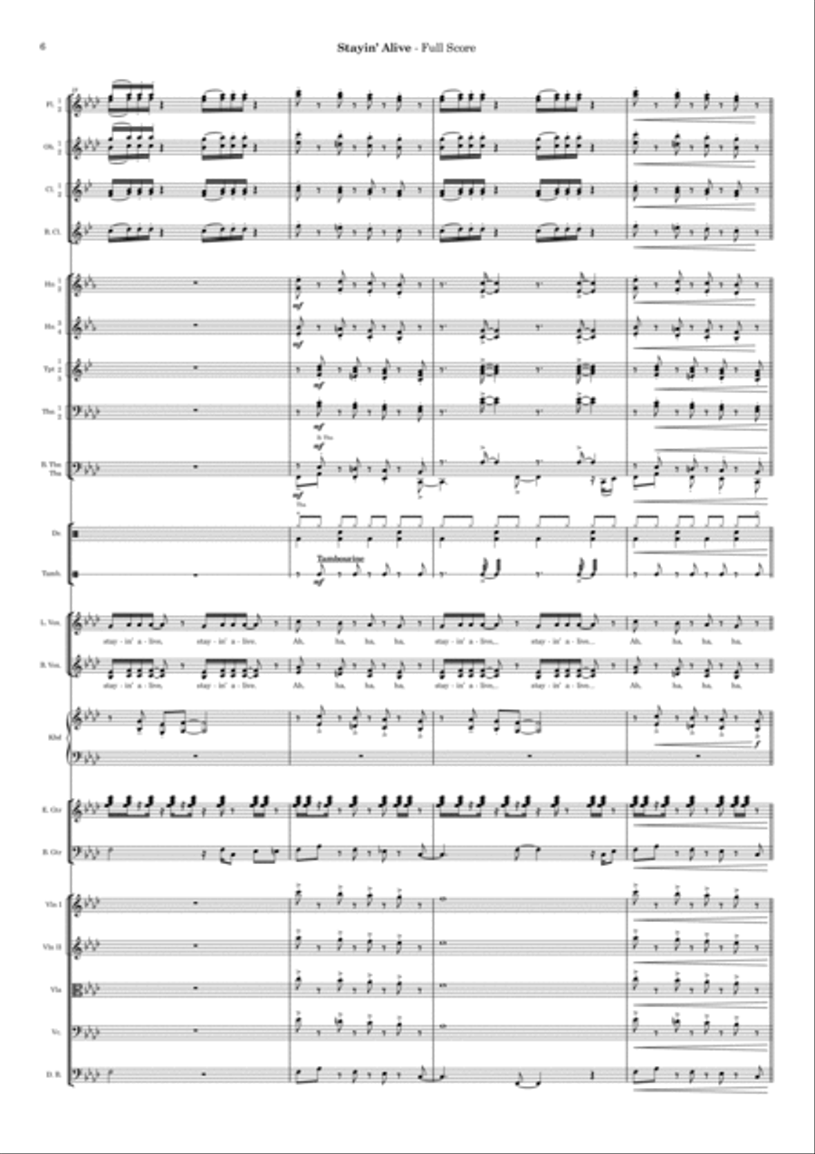 Stayin' Alive Full Orchestra scores gallery preview page 6