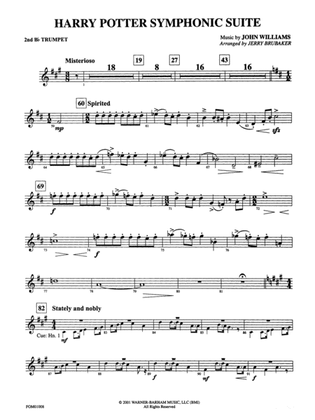 Harry Potter Symphonic Suite: 2nd B-flat Trumpet