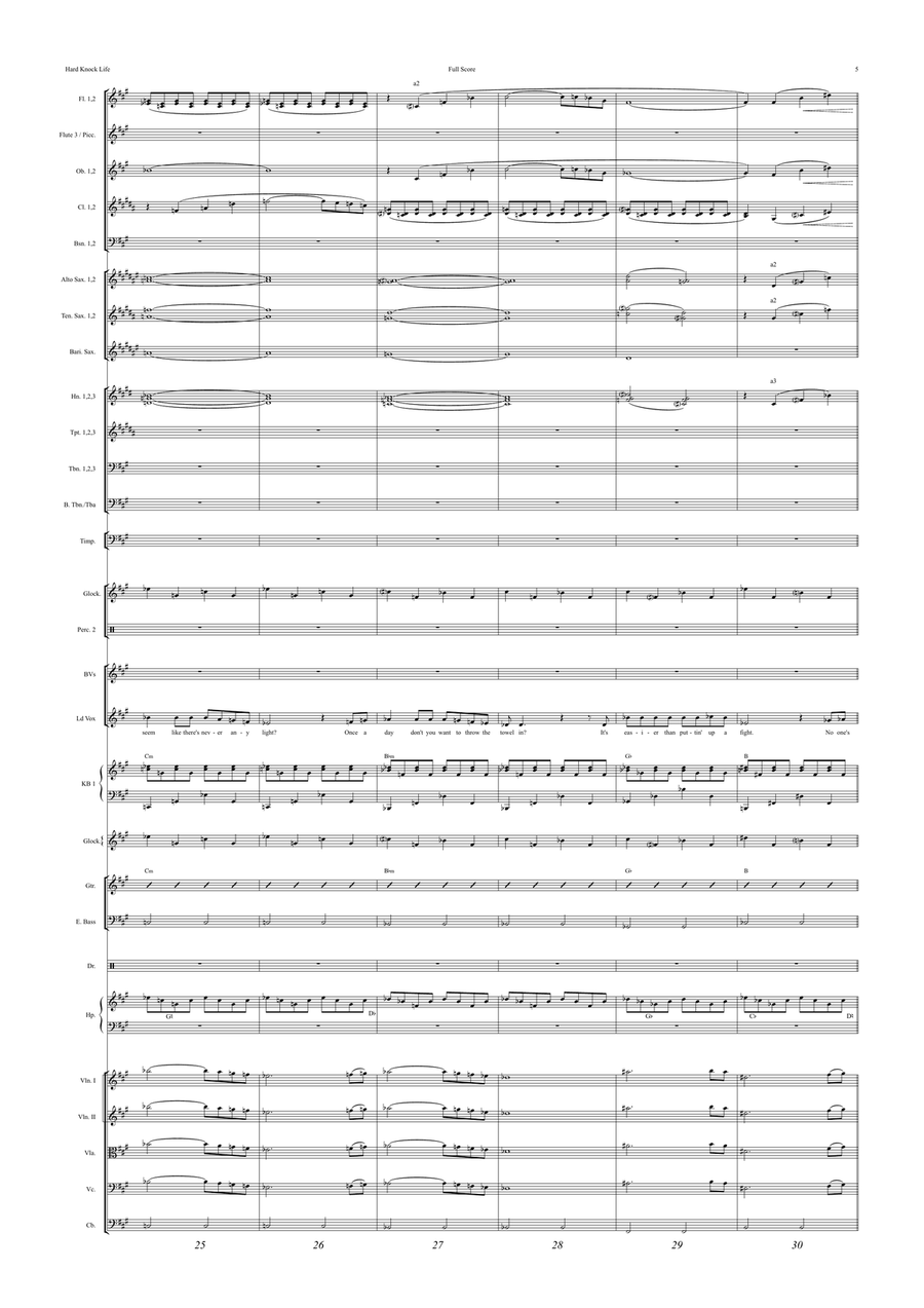 It's The Hard-Knock Life Full Orchestra scores gallery preview page 5