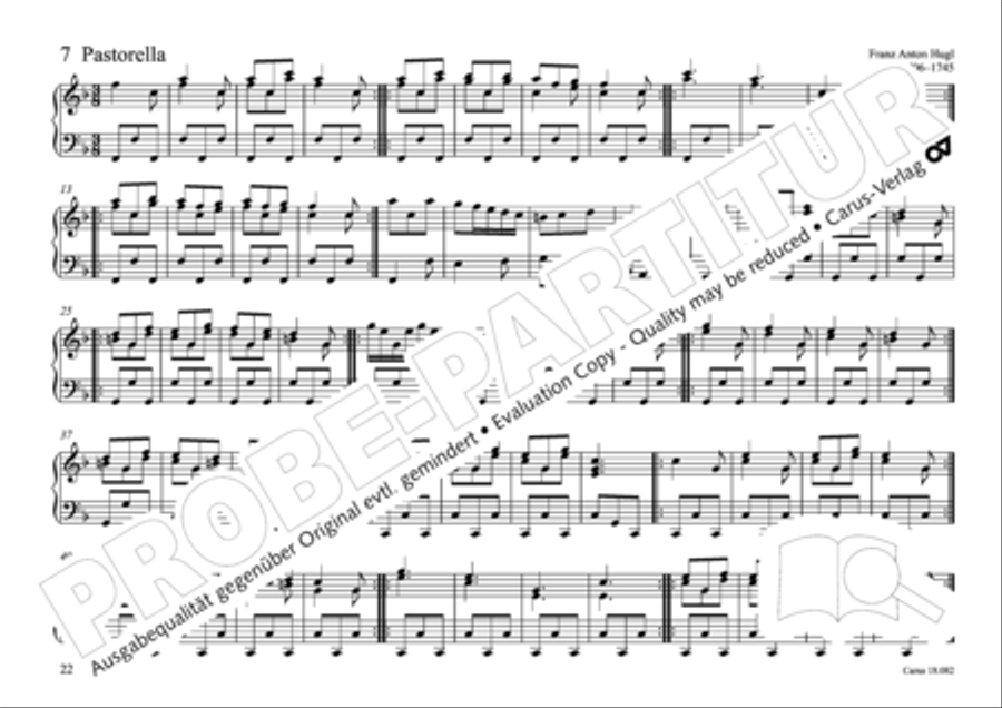 Pastoral music for organ, vol. 2: Germany, Bohemia, Austria, South Tyrol Organ Solo scores gallery preview page 23