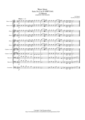 Handel: Suite No.2 in D (HWV349) "The Water Music" (Wassermusik) 12.Trumpet Minuet - symphonic wind