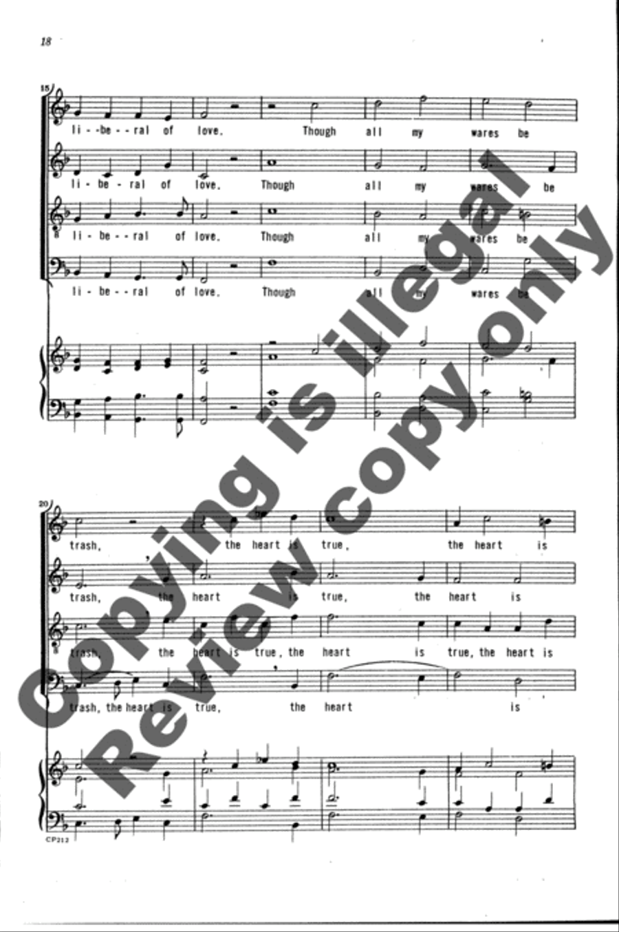Her Majesty's Delight 4-Part scores gallery preview page 19