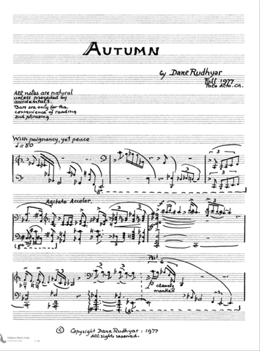 [Rudhyar] Autumn Piano Solo scores gallery preview page 3