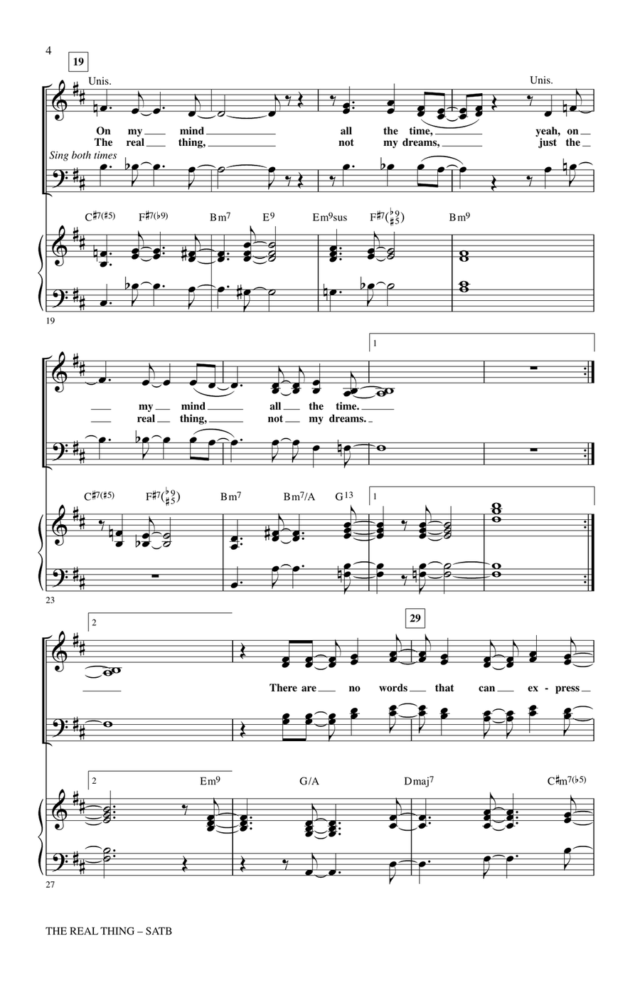 The Real Thing 4-Part scores gallery preview page 3