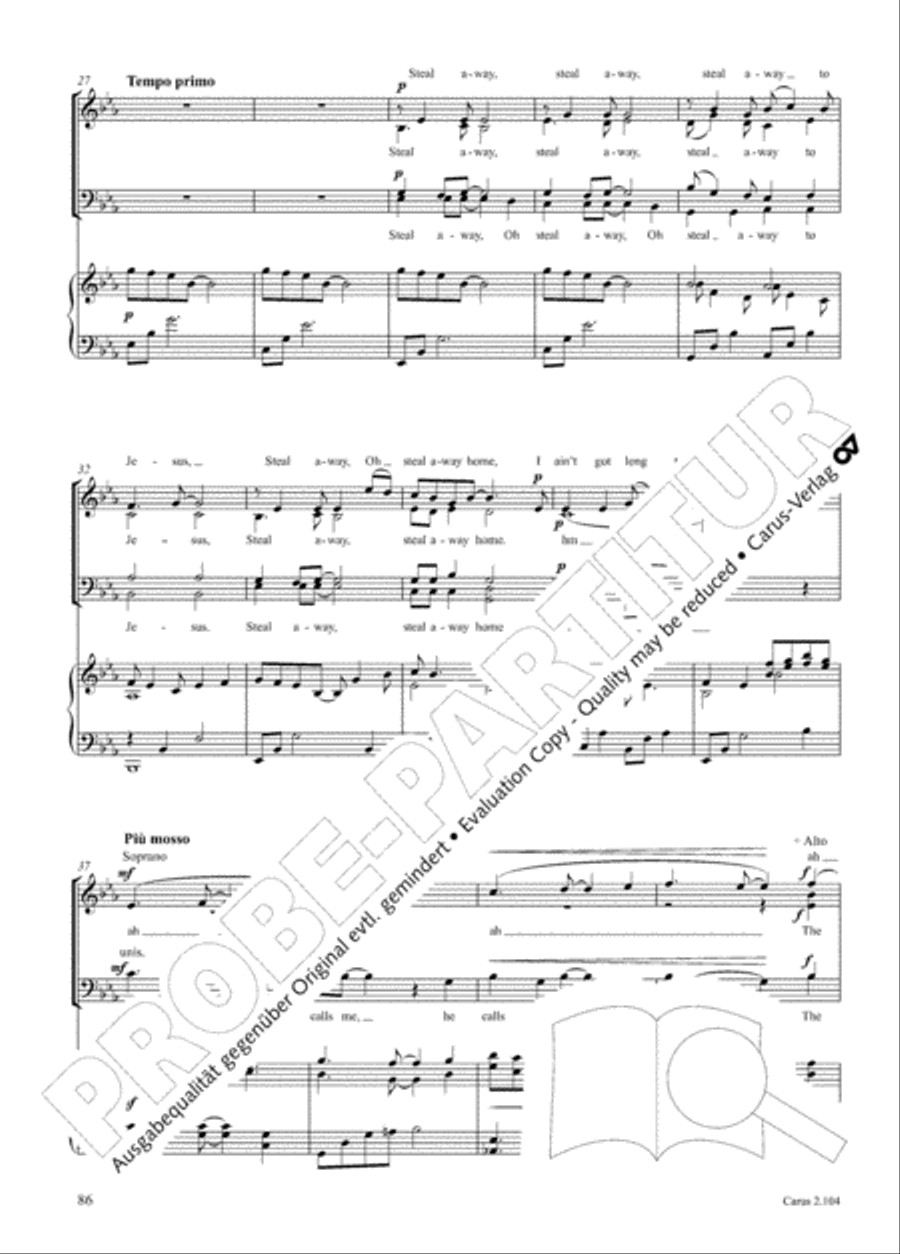 Hallelujah. Gospels and Spirituals for mixed choir Mixed Choir scores gallery preview page 74