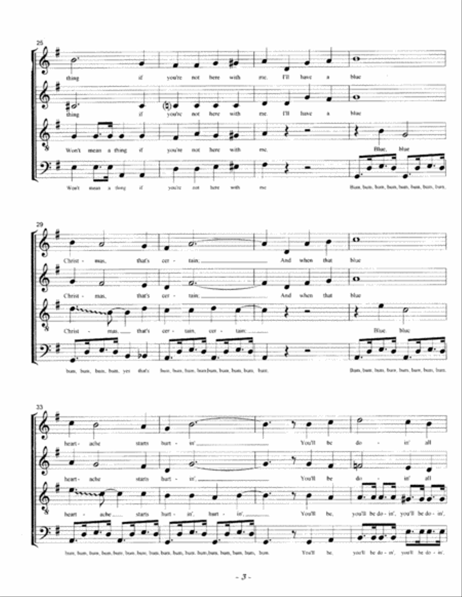 Blue Christmas Blue Christmas 4-Part scores gallery preview page 3