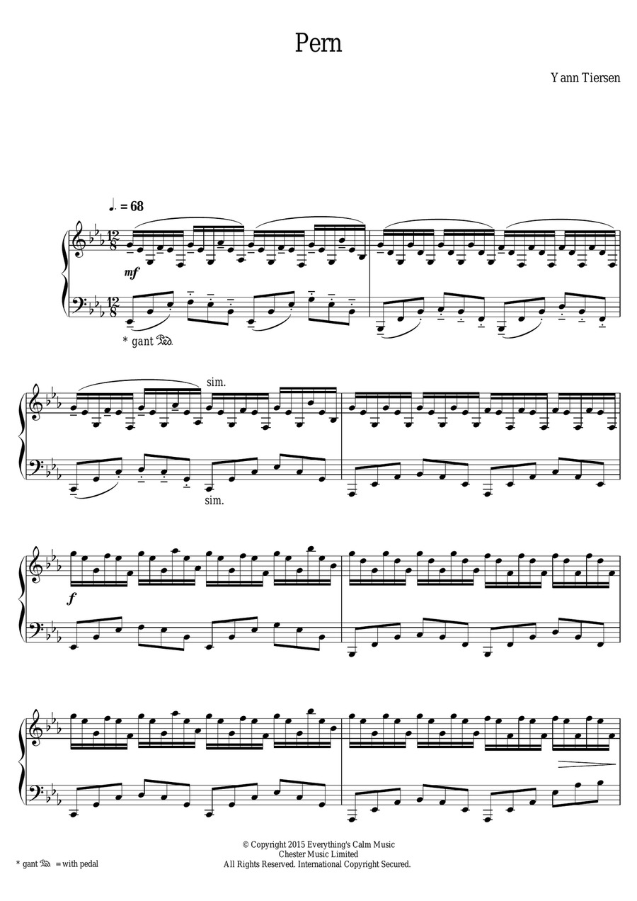 Pern Piano Solo scores gallery preview page 1