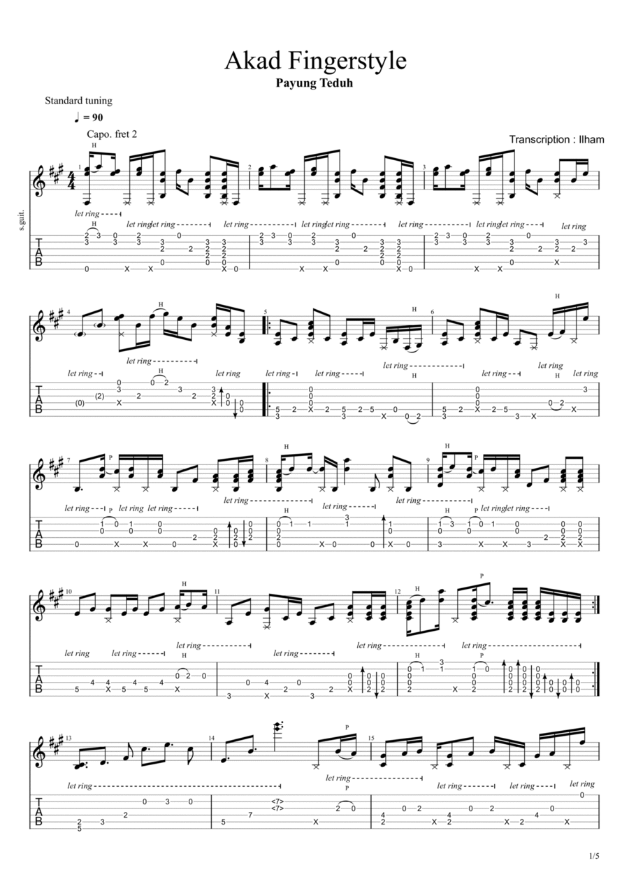 Akad Fingerstyle Akad Fingerstyle Acoustic Guitar scores gallery preview page 1