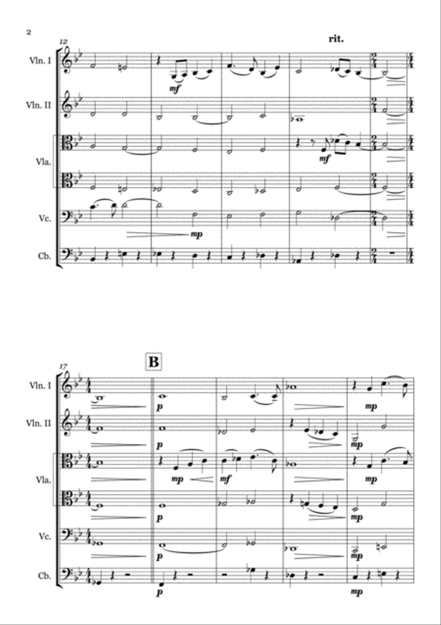 Not To Be Forgotten String Orchestra scores gallery preview page 4