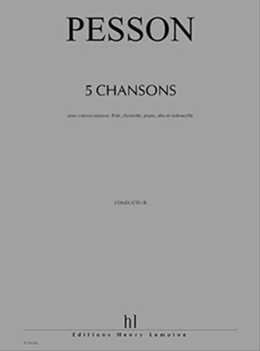 Chansons (5) Mezzo-Soprano Voice scores gallery preview page 1