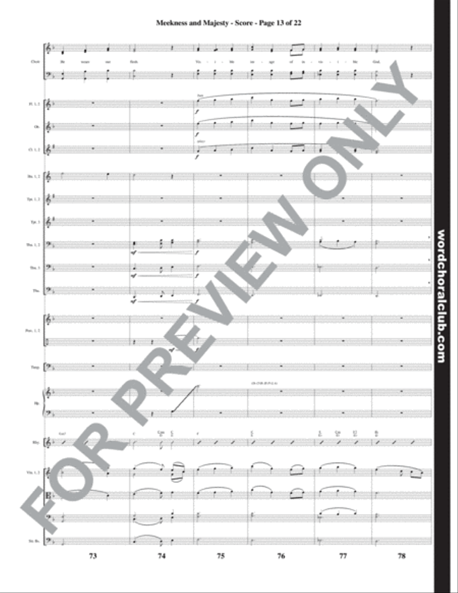 Meekness and Majesty - Orchestration Choir scores gallery preview page 14