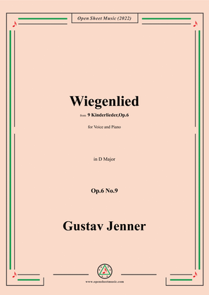 Book cover for Jenner-Wiegenlied,in D Major,Op.6 No.9