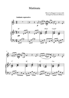Mattinata (for clarinet solo and piano accompaniment)