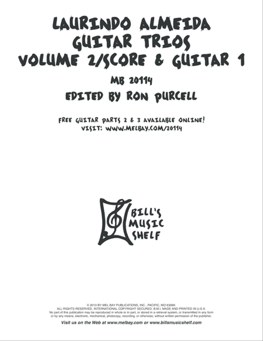 Laurindo Almeida Guitar Trios, Volume Two Guitar Ensemble scores gallery preview page 2