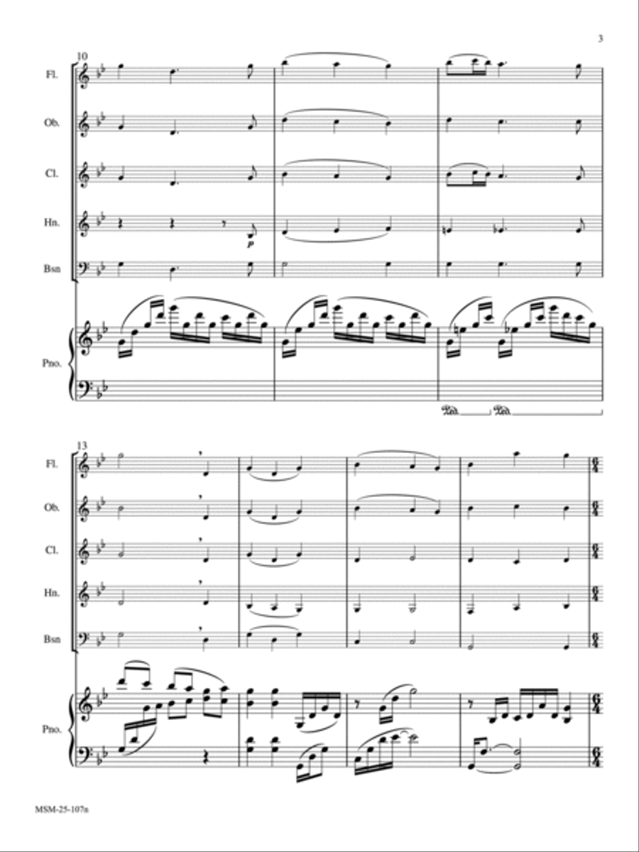 I Wonder as I Wander Woodwind Quintet scores gallery preview page 3