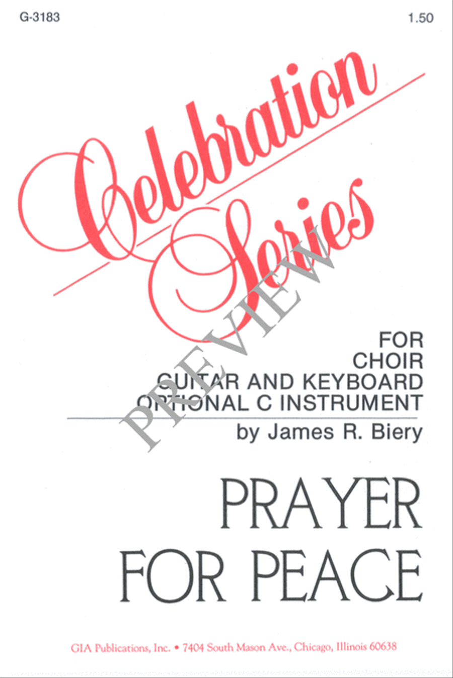 Prayer for Peace 4-Part scores gallery preview page 2