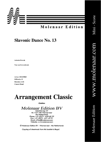 Slavonic Dance no. 13