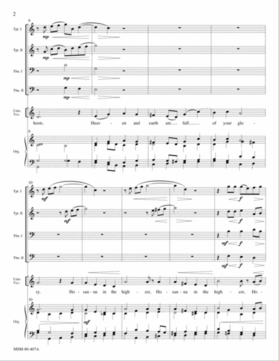 Eucharistic Acclamations on Diademata Choir scores gallery preview page 2