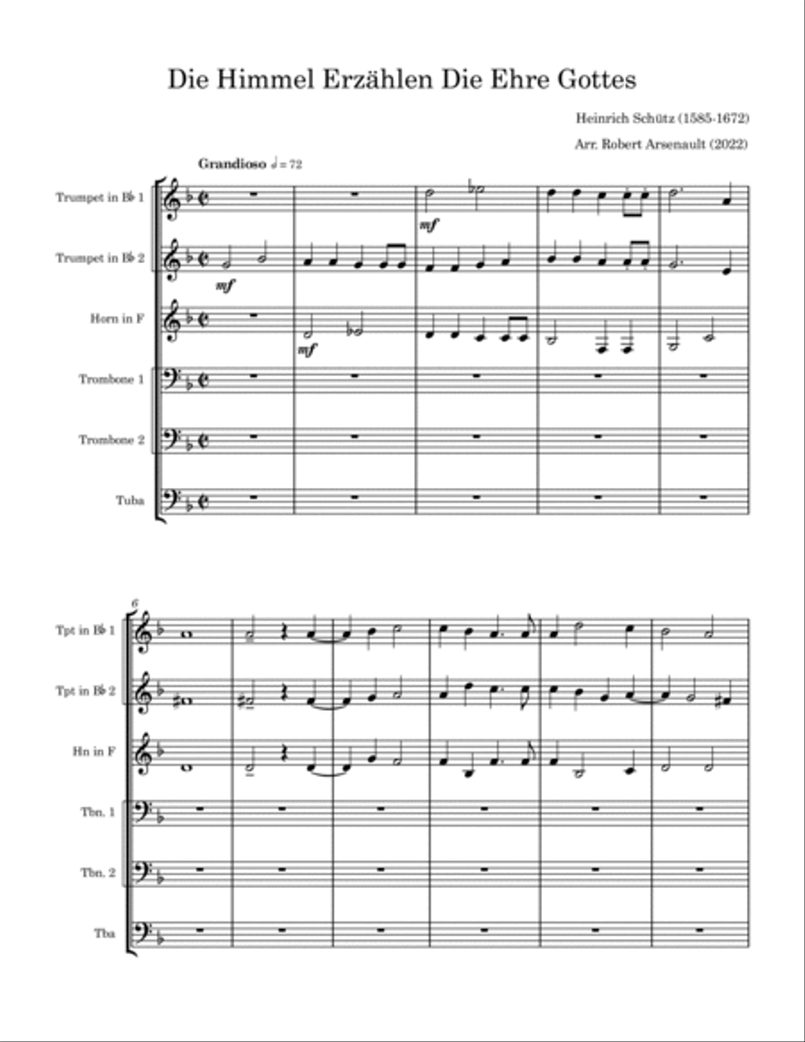 The Heavens Tell the Glory of God Chamber Music scores gallery preview page 3