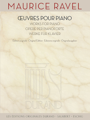 Book cover for Maurice Ravel – Works for Piano