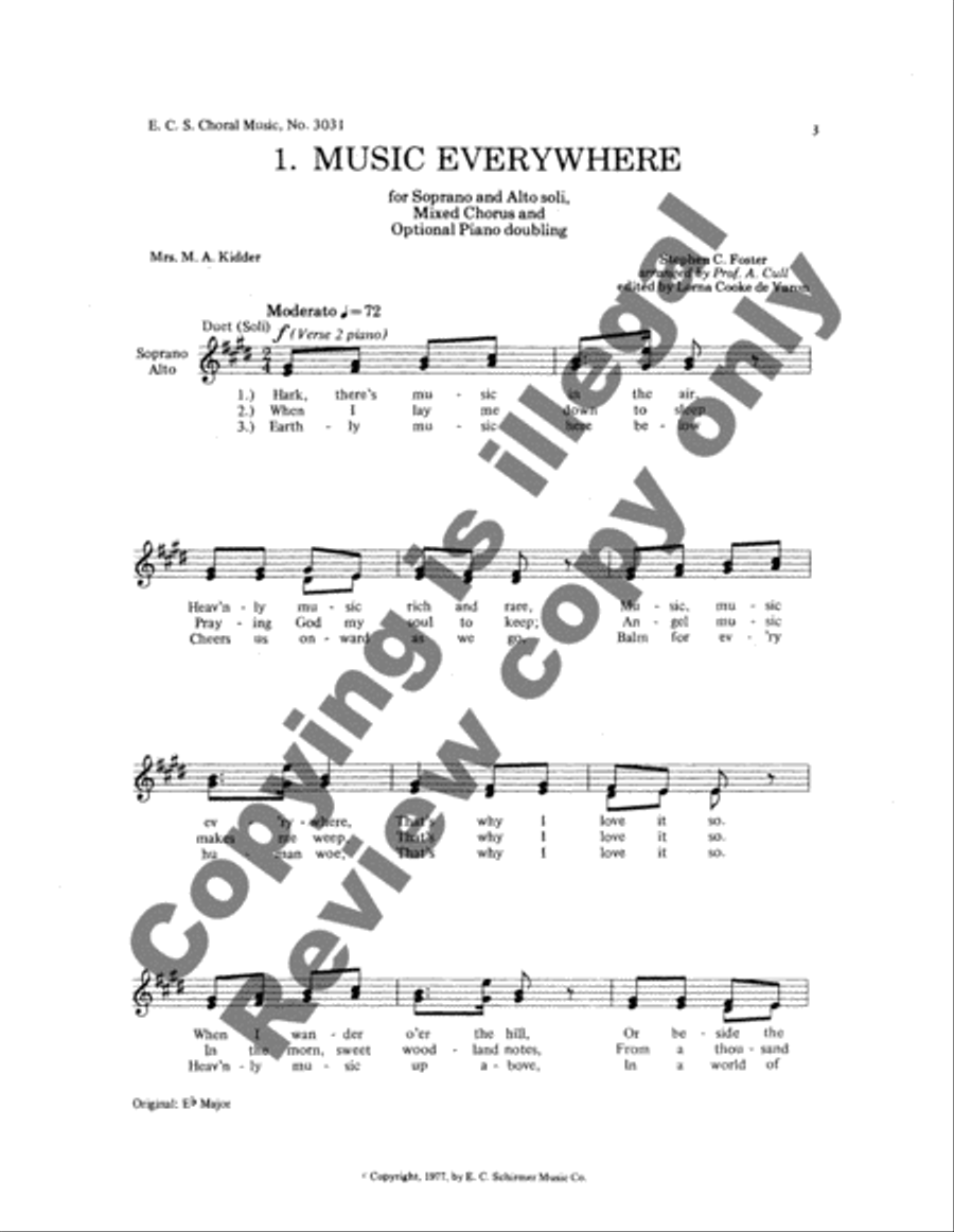 Twelve Sunday School Hymns 4-Part scores gallery preview page 9