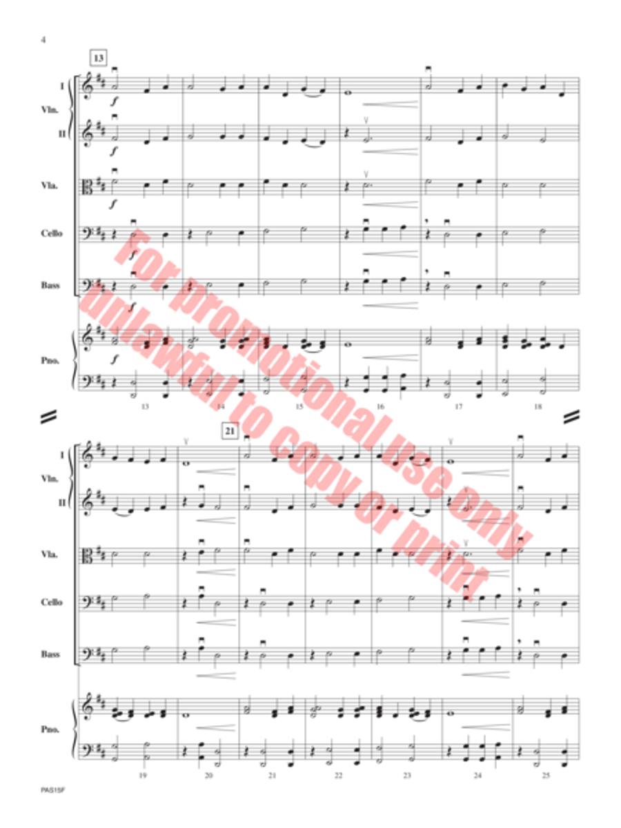 Oath of Honor Oath of Honor String Orchestra scores gallery preview page 5