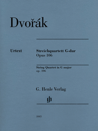 Book cover for String Quartet G Major Op. 106 B 192