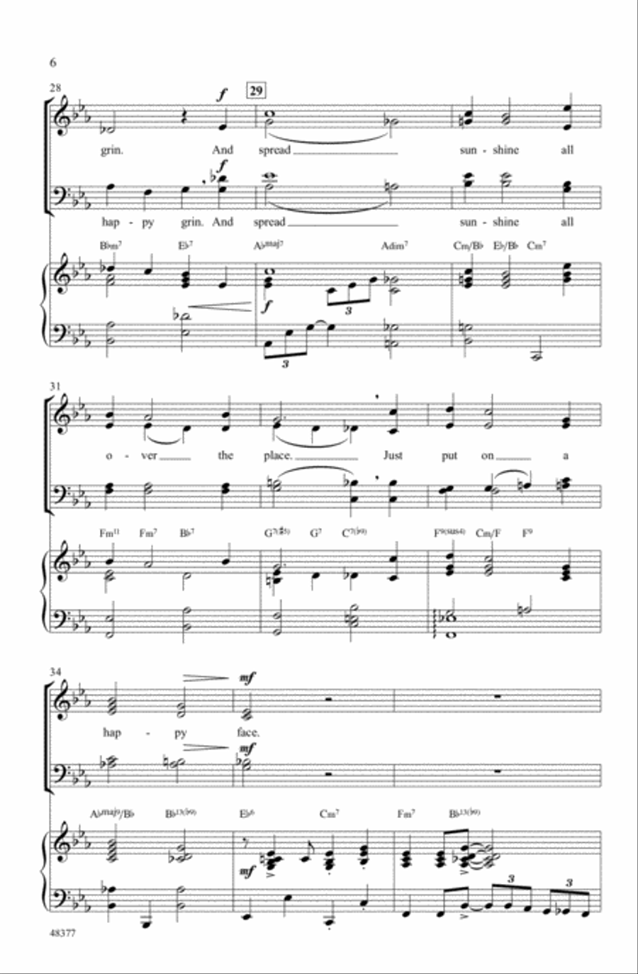 Happy Face Medley Choir scores gallery preview page 5