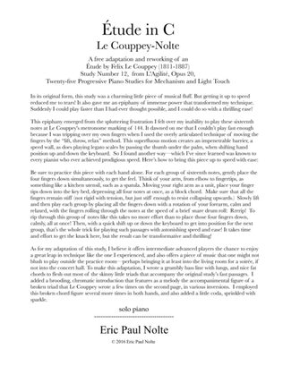 Etude in C, Le Couppey-Nolte