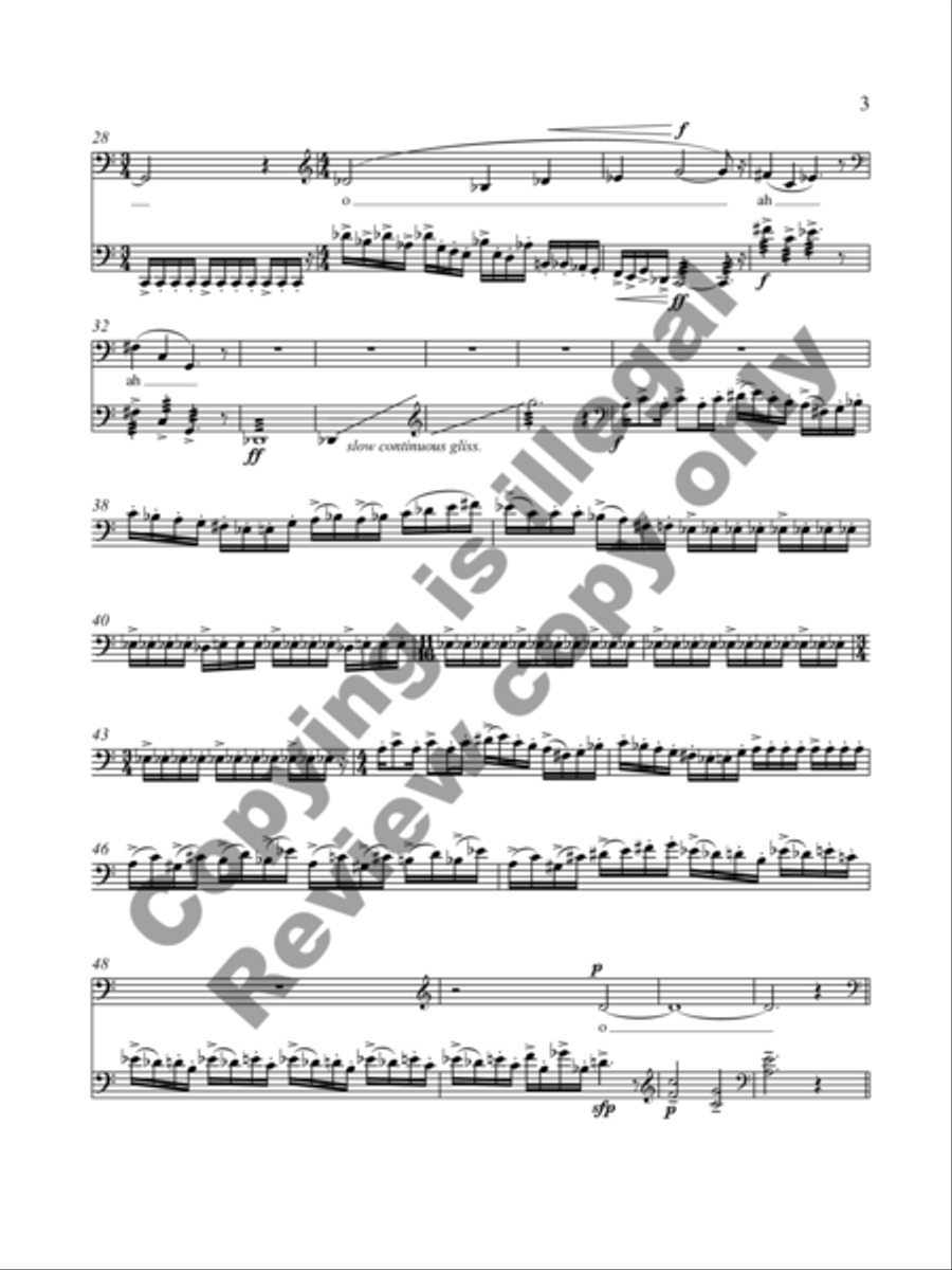 Aegupton: A Dance Piece for Baritone/Countertenor and Violoncello Baritone Voice scores gallery preview page 10