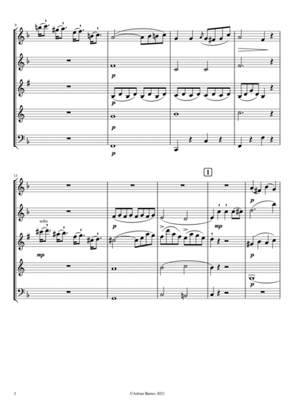 Six Quartets (arranged for Wind Quintet) No 1 1st Movement image number null