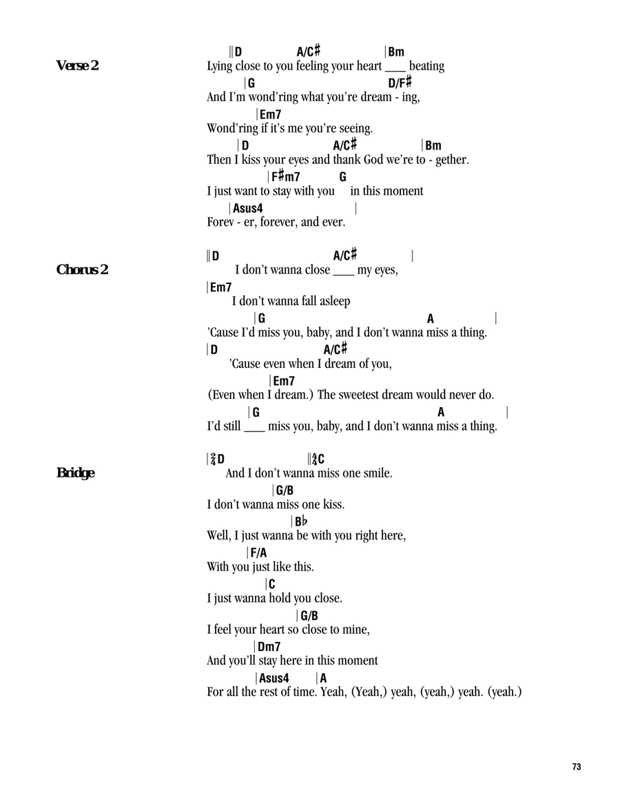 I Don't Want To Miss A Thing Acoustic Guitar scores gallery preview page 2