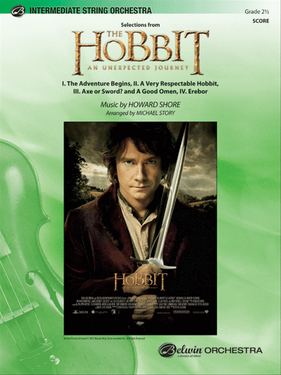The Hobbit: An Unexpected Journey, Selections from String Orchestra scores gallery preview page 1