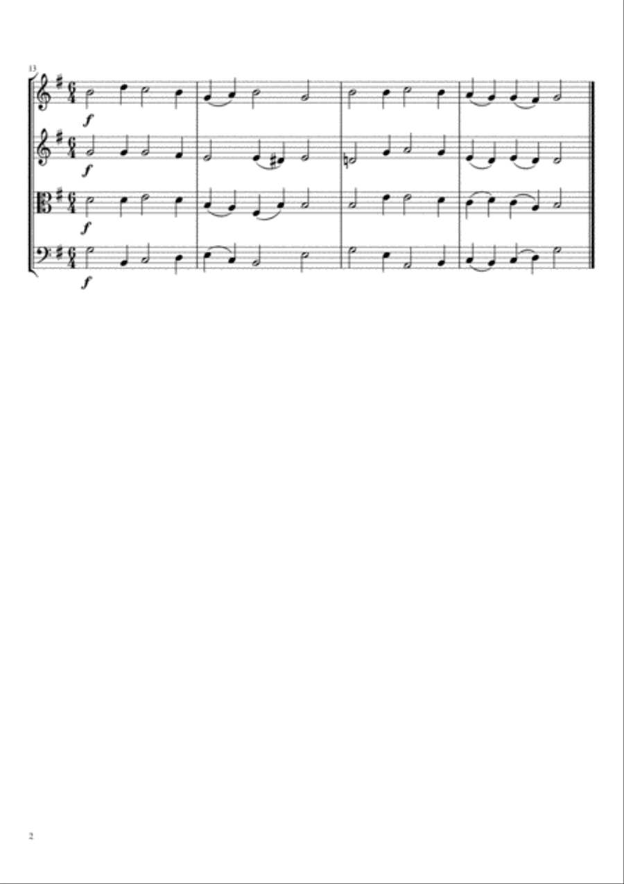 Comfort, Comfort Now My People String Quartet scores gallery preview page 3