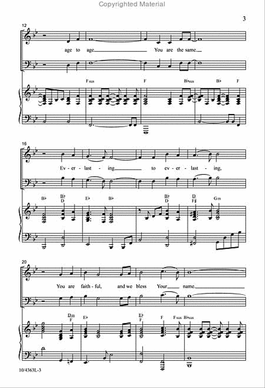 Everlasting to Everlasting 4-Part scores gallery preview page 3